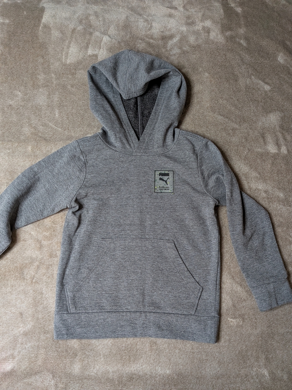 PUMA Gray Fleece Hoodie Size 2T Kids